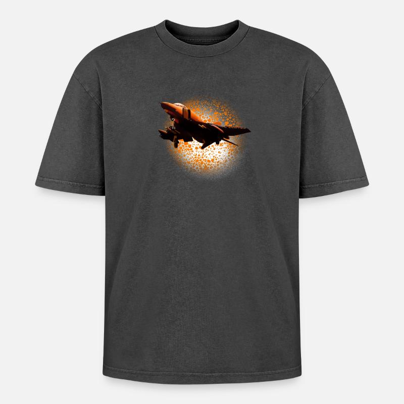 F-4 Phantom - T-shirt Premium unisexe oversize acid-washed - noir délavé acide