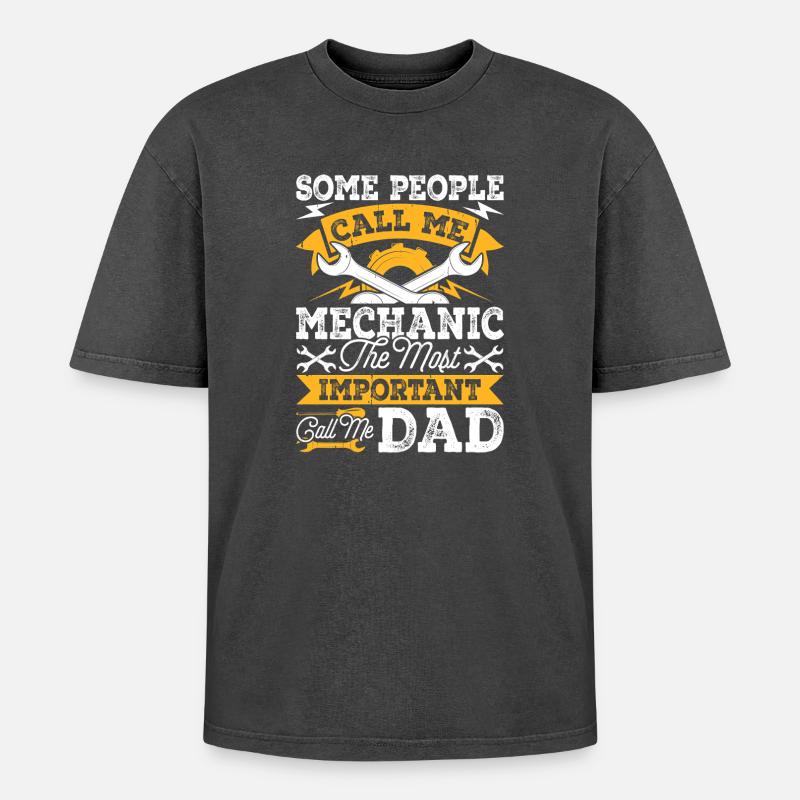 Mechanic Mechatronics Technician Screwdriver Gift - Oversized Unisex Premium Acid-Washed T-Shirt - acid washed black