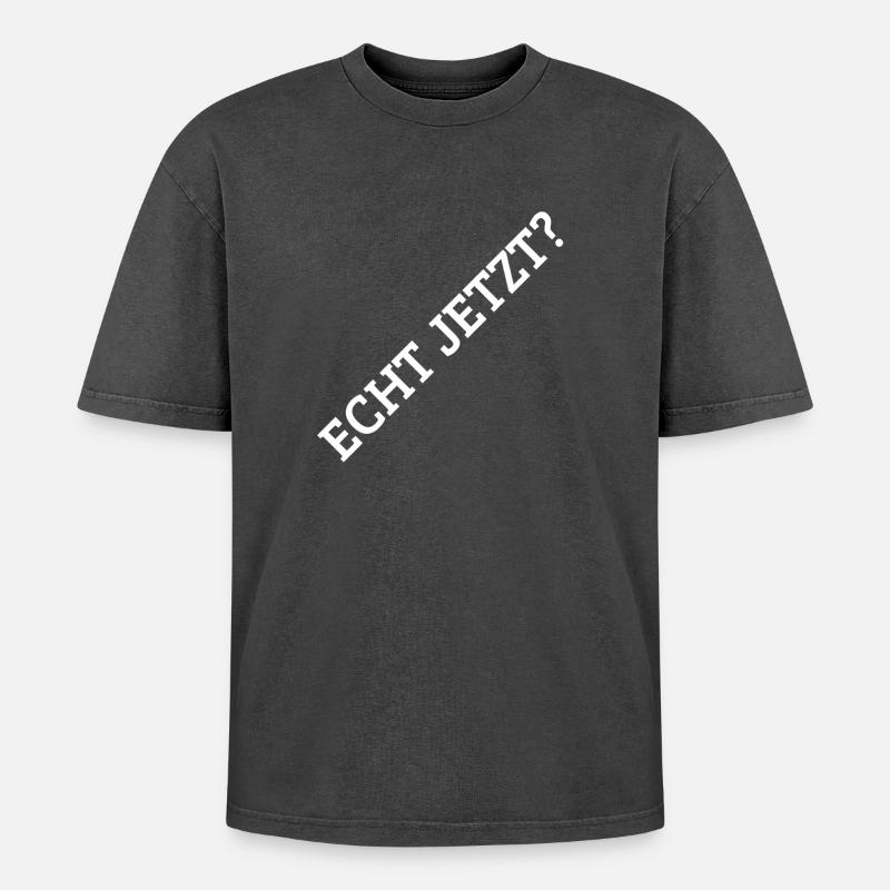 really? - Oversized Unisex Premium Acid-Washed T-Shirt - acid washed black