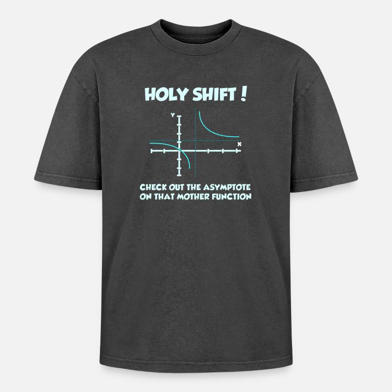 Math Math Math Teacher Mathematician - Oversized Unisex Premium Acid-Washed T-Shirt - acid washed black