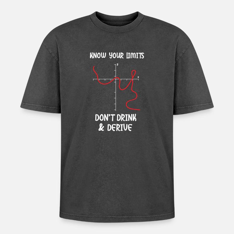 Math Math Math Teacher Mathematician - Oversized Unisex Premium Acid-Washed T-Shirt - acid washed black