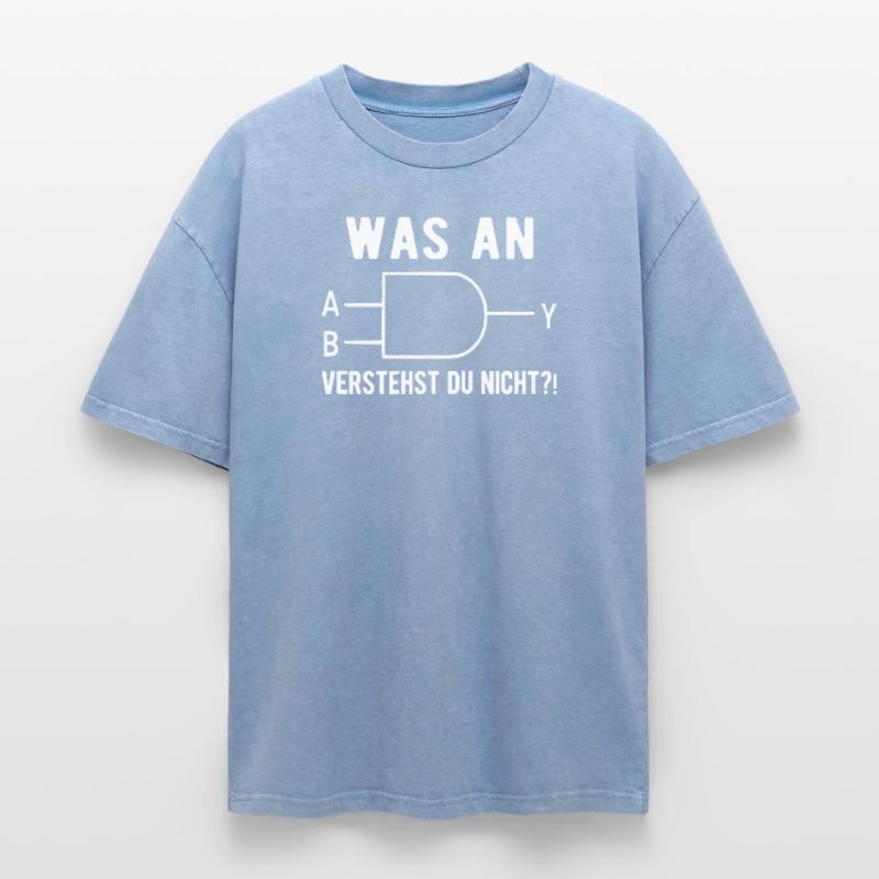 Computer Informatiker Nerd Programmierer Admin Ges Oversized Unisex Premium Acid-Washed T-Shirt