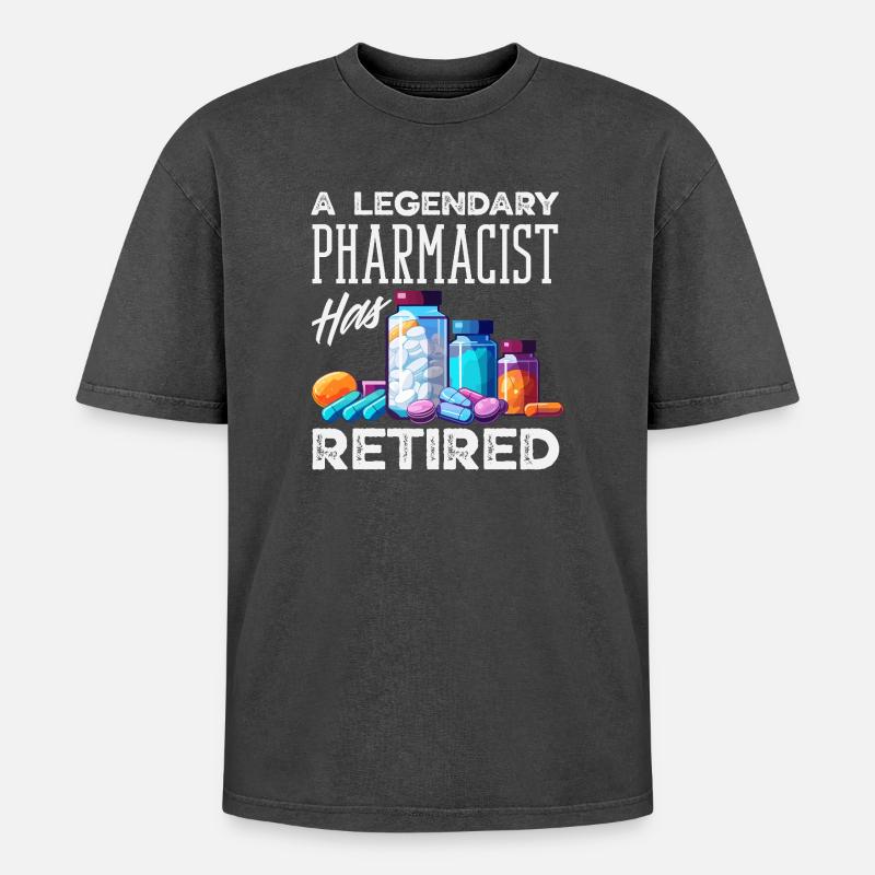 Pharmacist Pharmaceutical Technical - Oversized Unisex Premium Acid-Washed T-Shirt - acid washed black