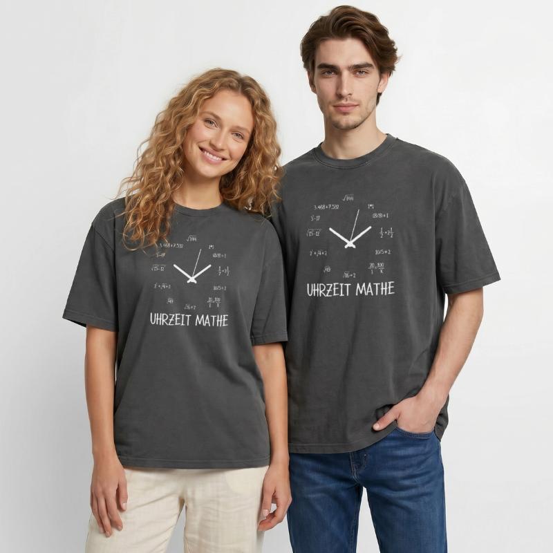 Time math math math teacher student Oversized Unisex Premium Acid-Washed T-Shirt