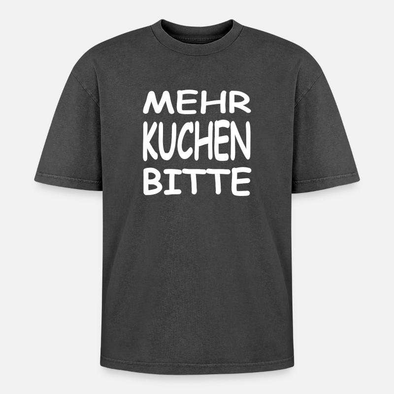 Gâteau - T-shirt Premium unisexe oversize acid-washed - noir délavé acide