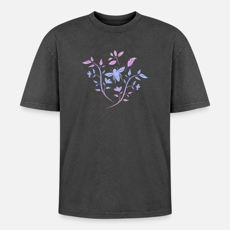Spring - Oversized Unisex Premium Acid-Washed T-Shirt - acid washed black