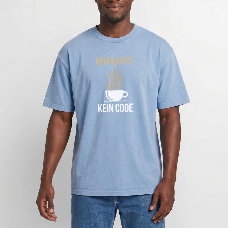 No Coffee No Code Programmer Computer Scientist Oversized Unisex Premium Acid-Washed T-Shirt