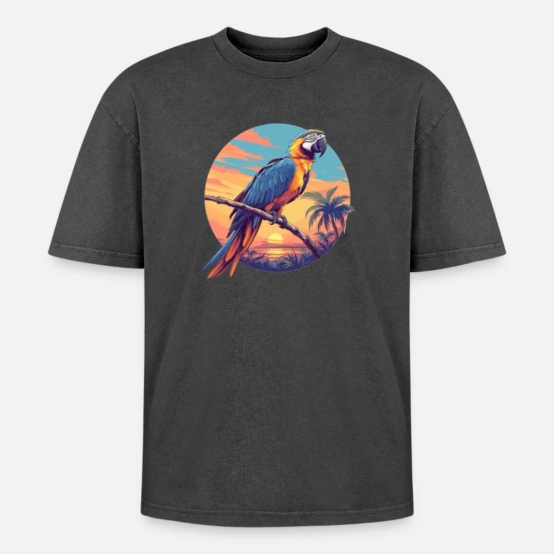 Aras Ara - Oversized Unisex Premium Acid-Washed T-Shirt - Schwarz Acid Wash