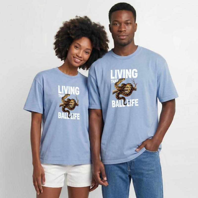 King Python Snakes Lover Terrarium Python Oversized Unisex Premium Acid-Washed T-Shirt