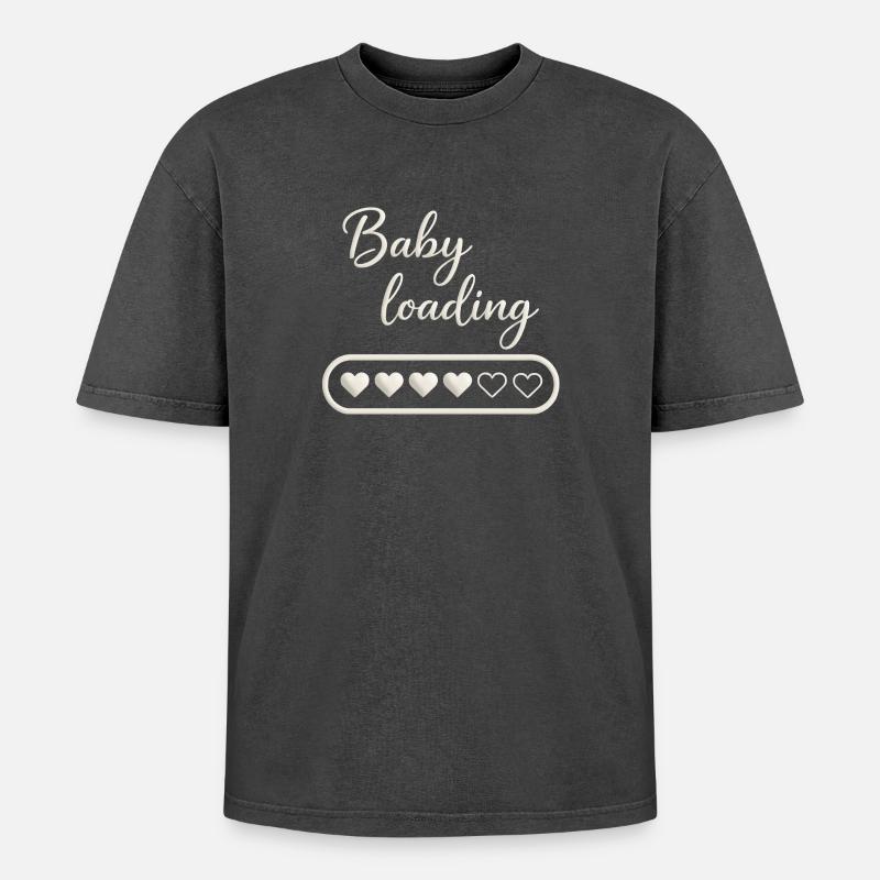 Baby loading - Oversized Unisex Premium Acid-Washed T-Shirt - acid washed black