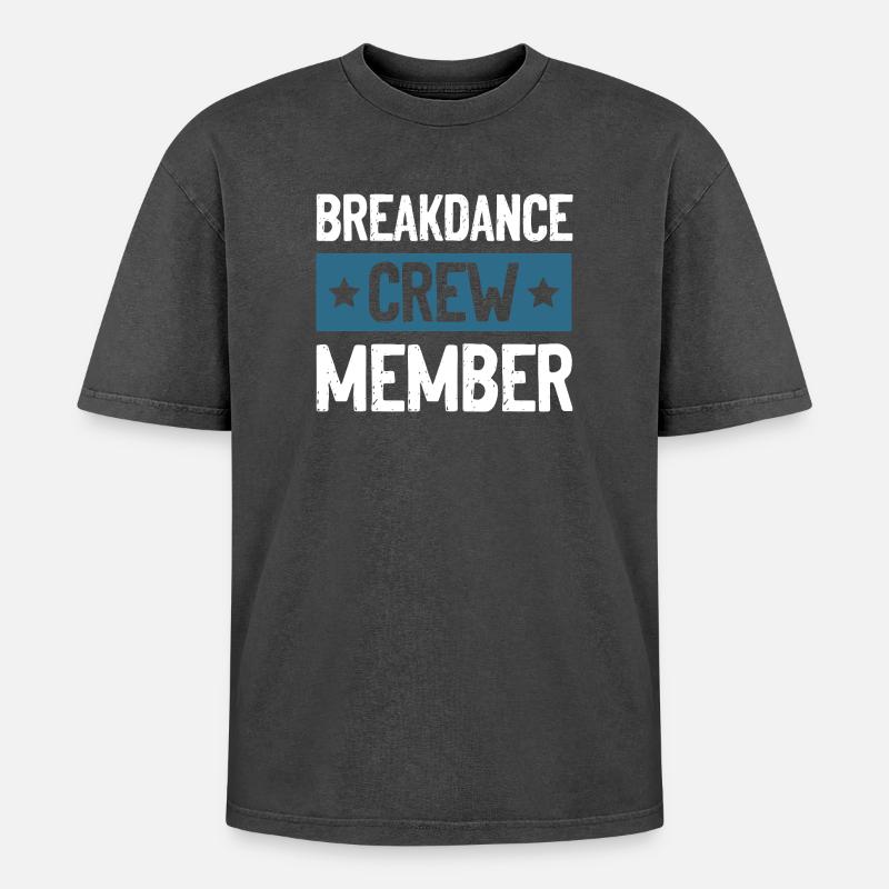 Équipe de breakdance - T-shirt Premium unisexe oversize acid-washed - noir délavé acide