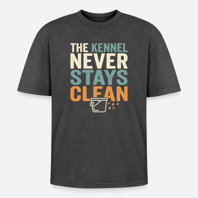 Zwingertechniker, Zwingerassistent, Tierpflege - Oversized Unisex Premium Acid-Washed T-Shirt - Schwarz Acid Wash