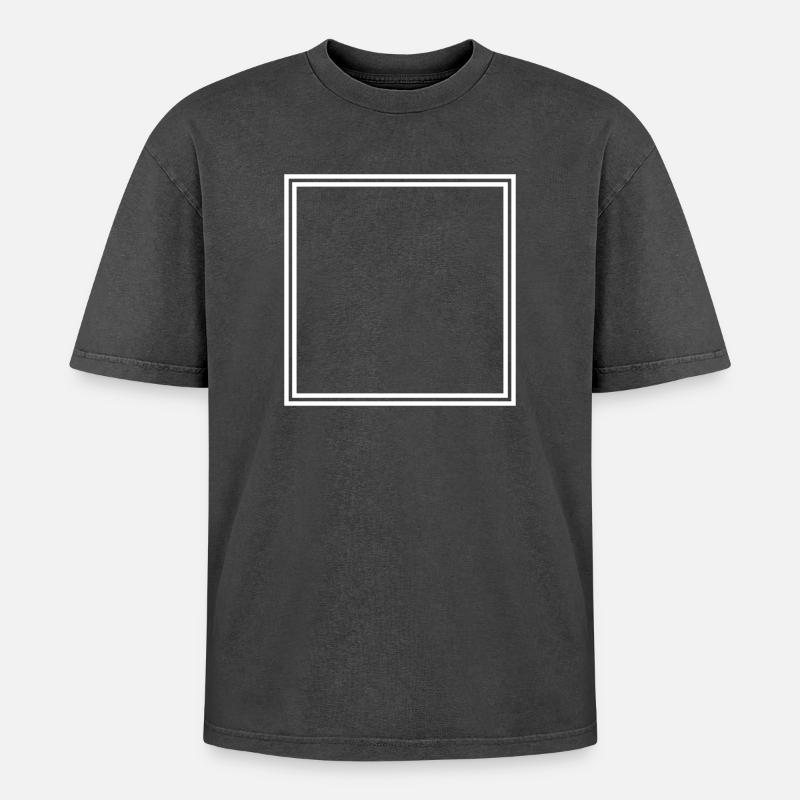 Frame Empty - Oversized Unisex Premium Acid-Washed T-Shirt - acid washed black