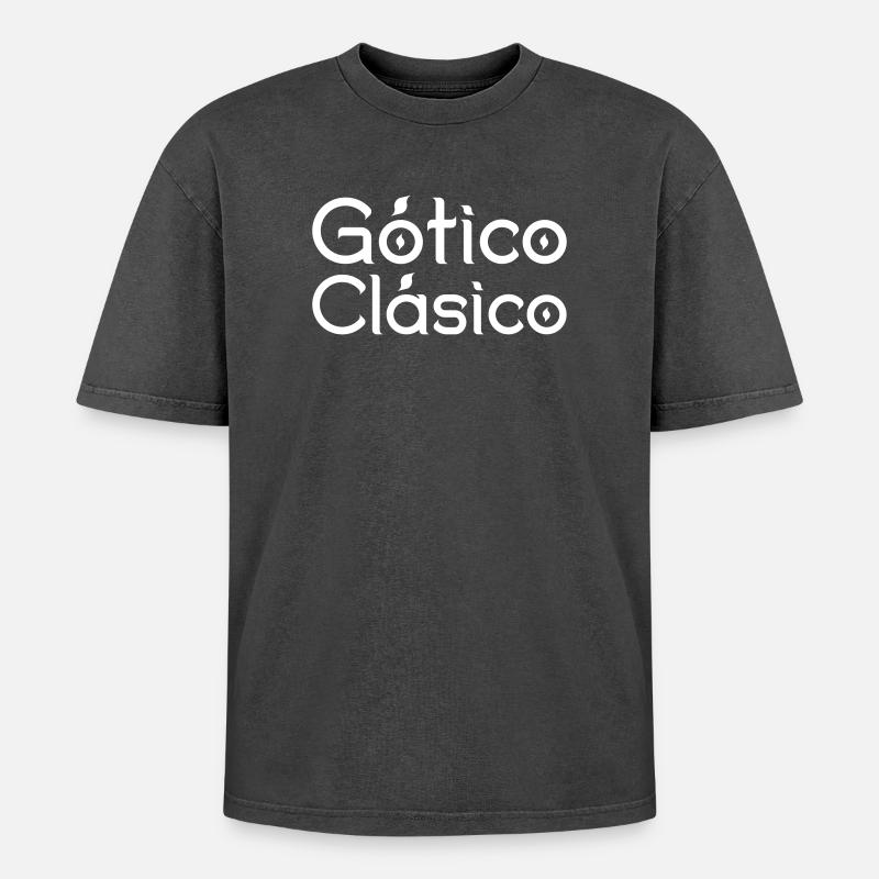 Gothique classique - T-shirt Premium unisexe oversize acid-washed - noir délavé acide