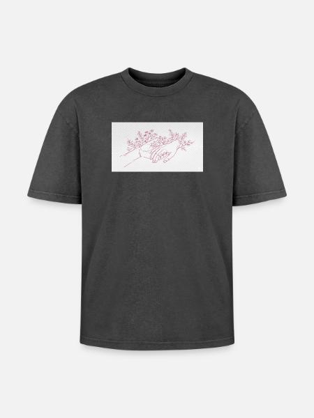 Hand of the Protector - Oversized Unisex Premium Acid-Washed T-Shirt - acid washed black