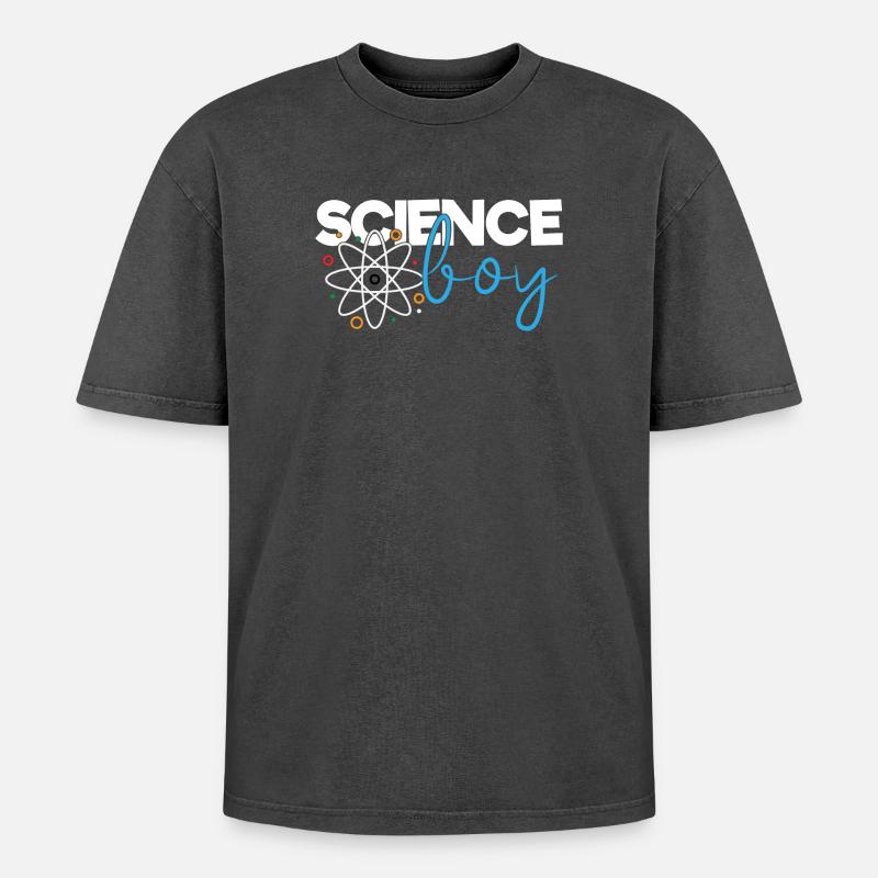 Garçon de science - T-shirt Premium unisexe oversize acid-washed - noir délavé acide