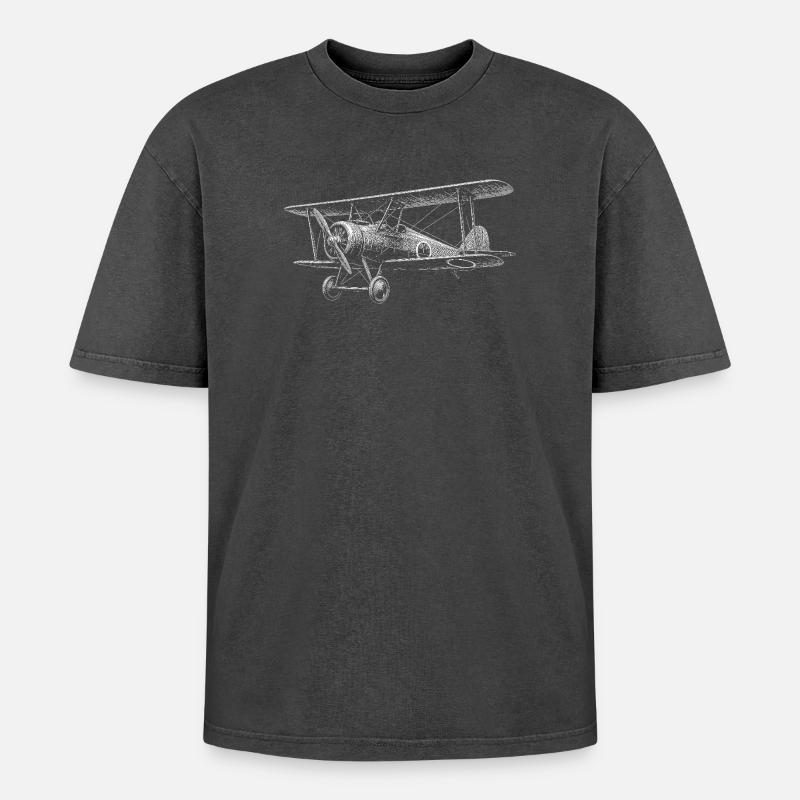 Double-decker - Oversized Unisex Premium Acid-Washed T-Shirt - acid washed black