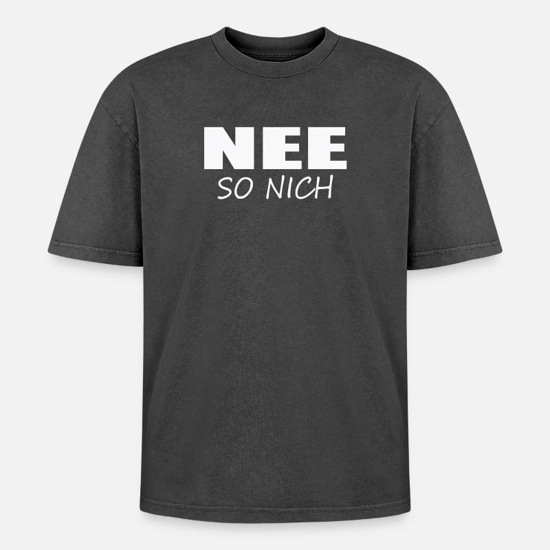 NON, PAS COMME ÇA - T-shirt Premium unisexe oversize acid-washed - noir délavé acide
