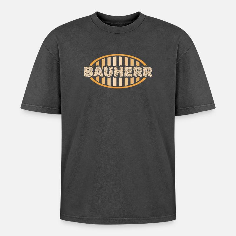 Gift for builder - Oversized Unisex Premium Acid-Washed T-Shirt - acid washed black