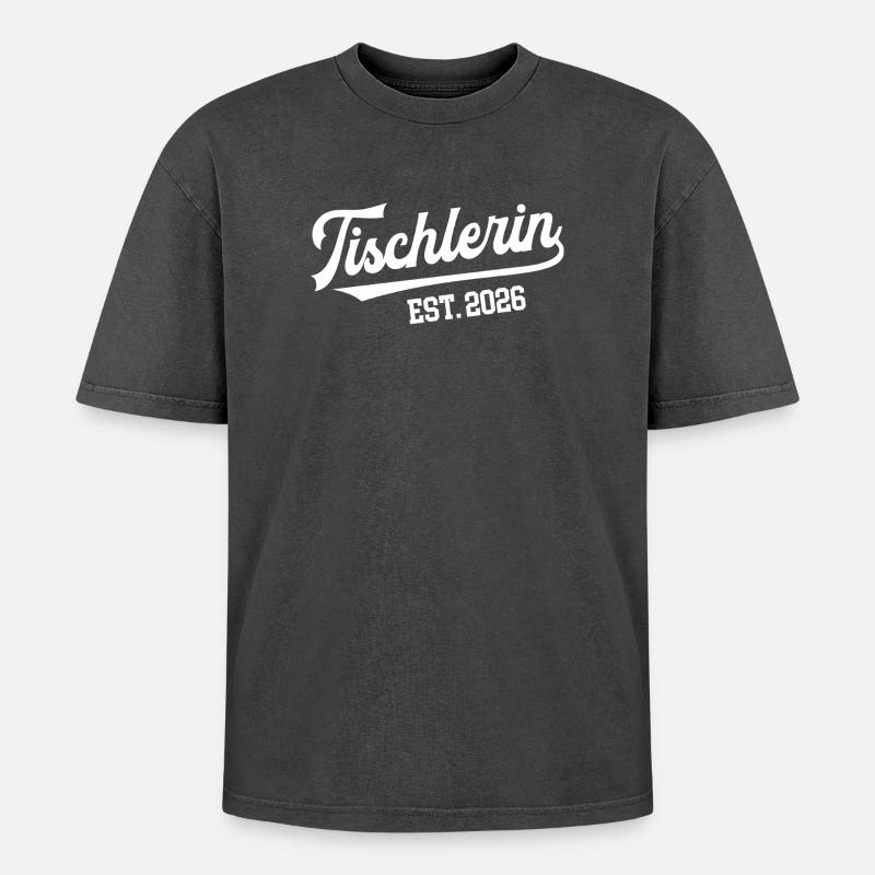 Carpenter 2026 Apprenticeship Exam Carpenter Profession - Oversized Unisex Premium Acid-Washed T-Shirt - acid washed black