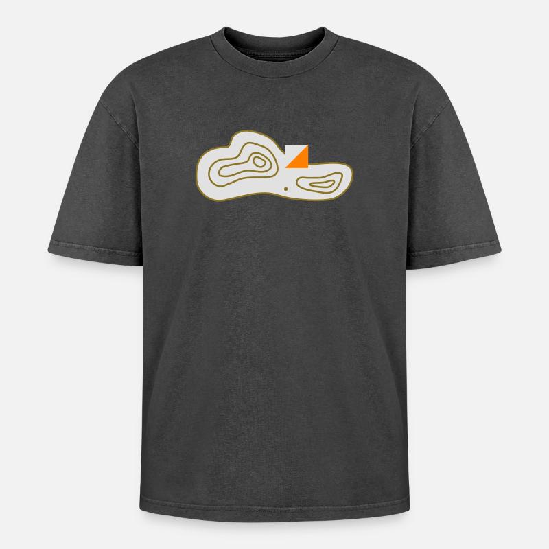Commande d'orientation - T-shirt Premium unisexe oversize acid-washed - noir délavé acide