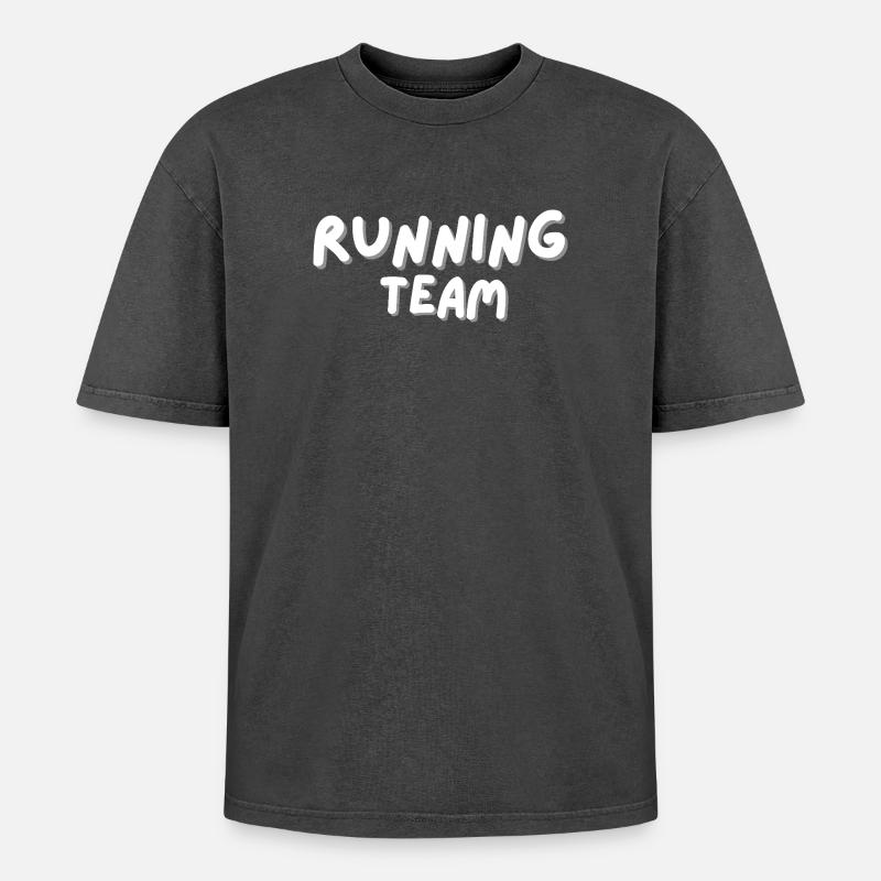 Équipe de course - T-shirt Premium unisexe oversize acid-washed - noir délavé acide