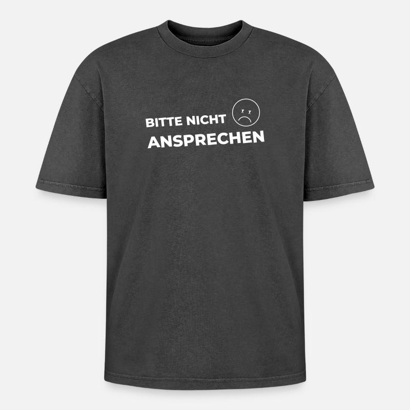 S’il vous plaît, ne leur parlez pas - T-shirt Premium unisexe oversize acid-washed - noir délavé acide
