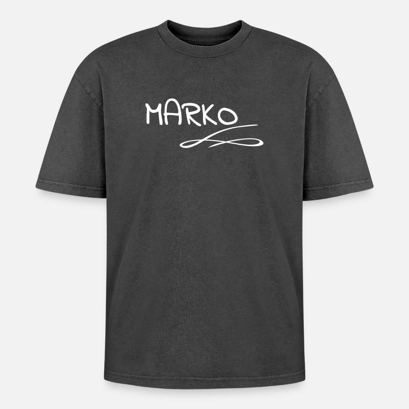 Name: Marko - Oversized Unisex Premium Acid-Washed T-Shirt - acid washed black