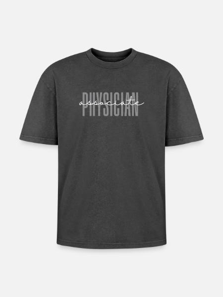 Physician Associate PA Student Grade Future  - Oversized Unisex Premium Acid-Washed T-Shirt - acid washed black