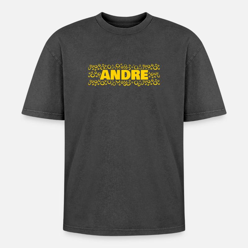 Gift for Andre - Oversized Unisex Premium Acid-Washed T-Shirt - acid washed black