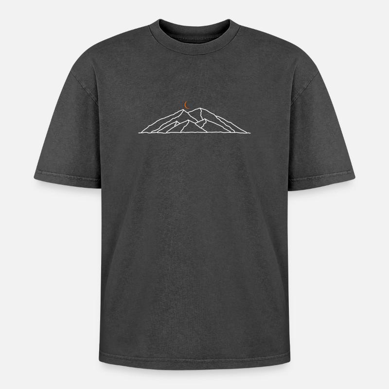 Évolution vers Luggage Trek - T-shirt Premium unisexe oversize acid-washed - noir délavé acide