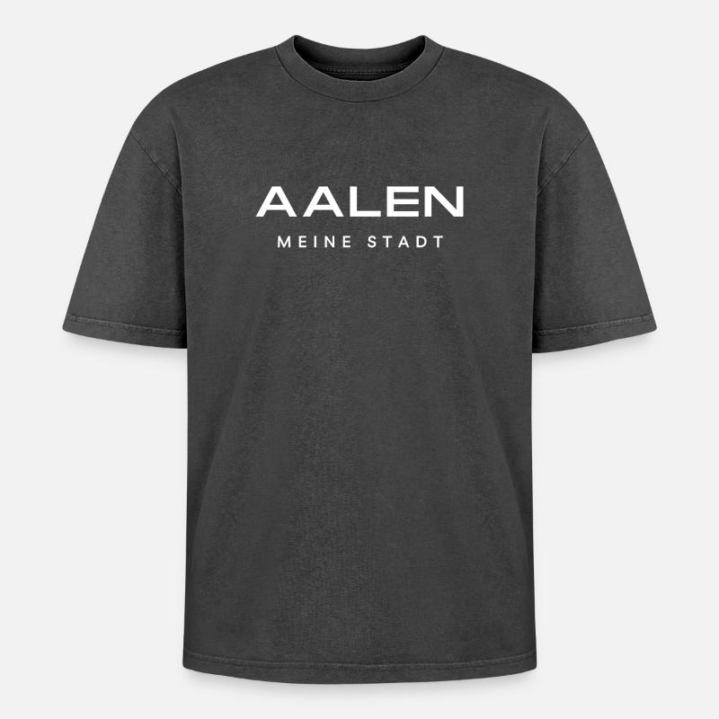 stretch out - Oversized Unisex Premium Acid-Washed T-Shirt - acid washed black