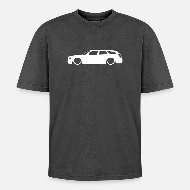 Classic Silhouette Combo Low life - Oversized Unisex Premium Acid-Washed T-Shirt - acid washed black
