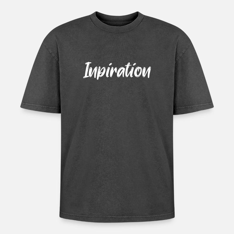 Vous êtes une source d’inspiration - T-shirt Premium unisexe oversize acid-washed - noir délavé acide