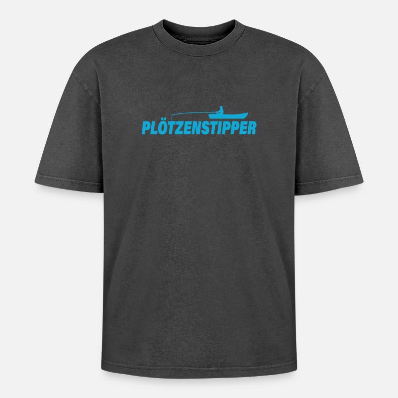 PLÖTZENSTIPPER - Oversized Unisex Premium Acid-Washed T-Shirt - Schwarz Acid Wash