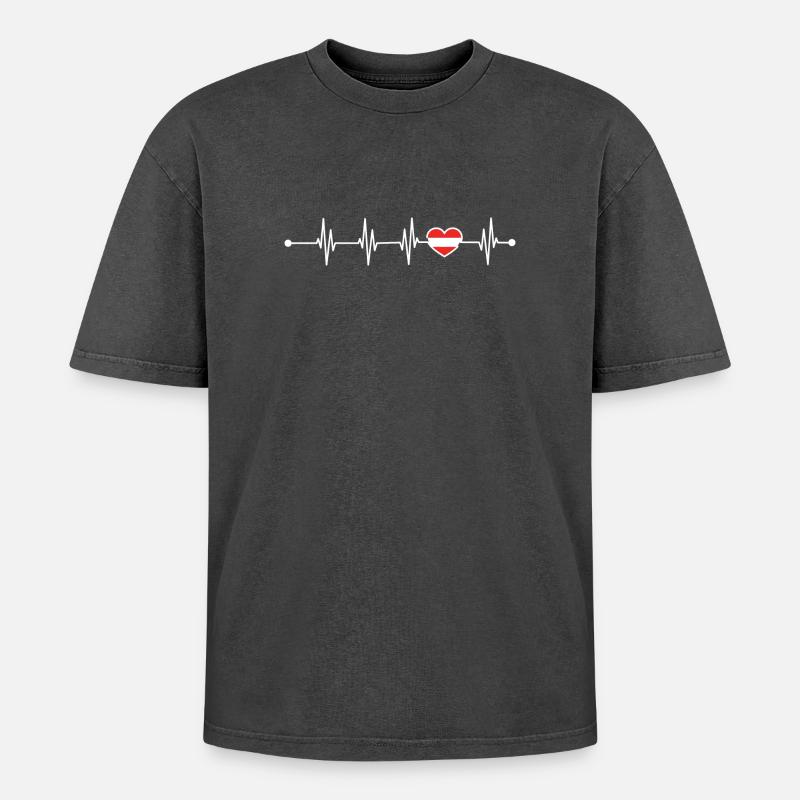 Bitte geben Sie Designdetails an - Oversized Unisex Premium Acid-Washed T-Shirt - Schwarz Acid Wash