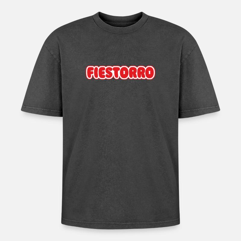 Partei - Oversized Unisex Premium Acid-Washed T-Shirt - Schwarz Acid Wash