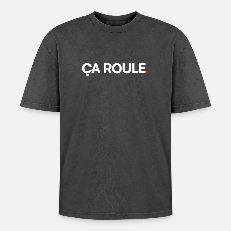It's rolling - Oversized Unisex Premium Acid-Washed T-Shirt - acid washed black