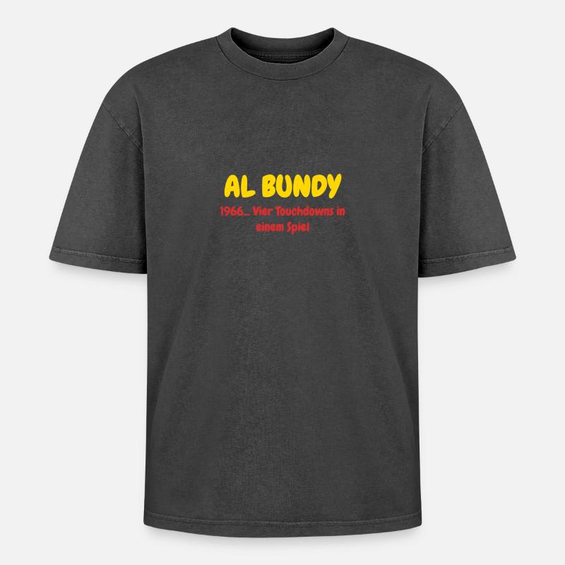 Al Bundy - Oversized Unisex Premium Acid-Washed T-Shirt - Schwarz Acid Wash