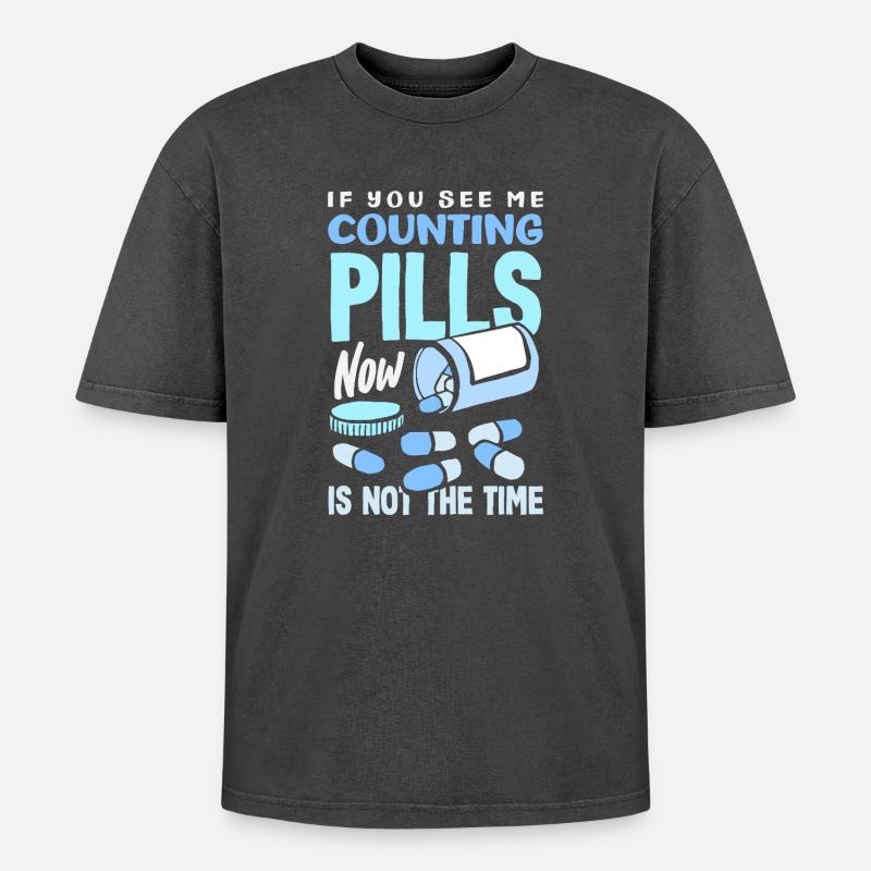 Apotheker Pharmazeutisch-technischer - Oversized Unisex Premium Acid-Washed T-Shirt - Schwarz Acid Wash