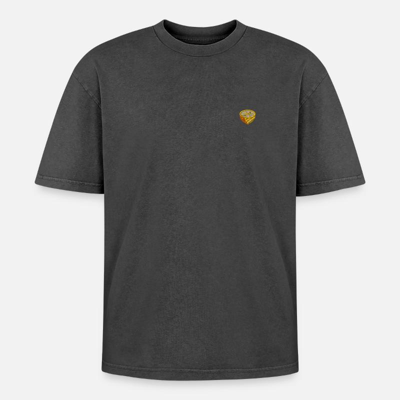 Lemon - Oversized Unisex Premium Acid-Washed T-Shirt - acid washed black