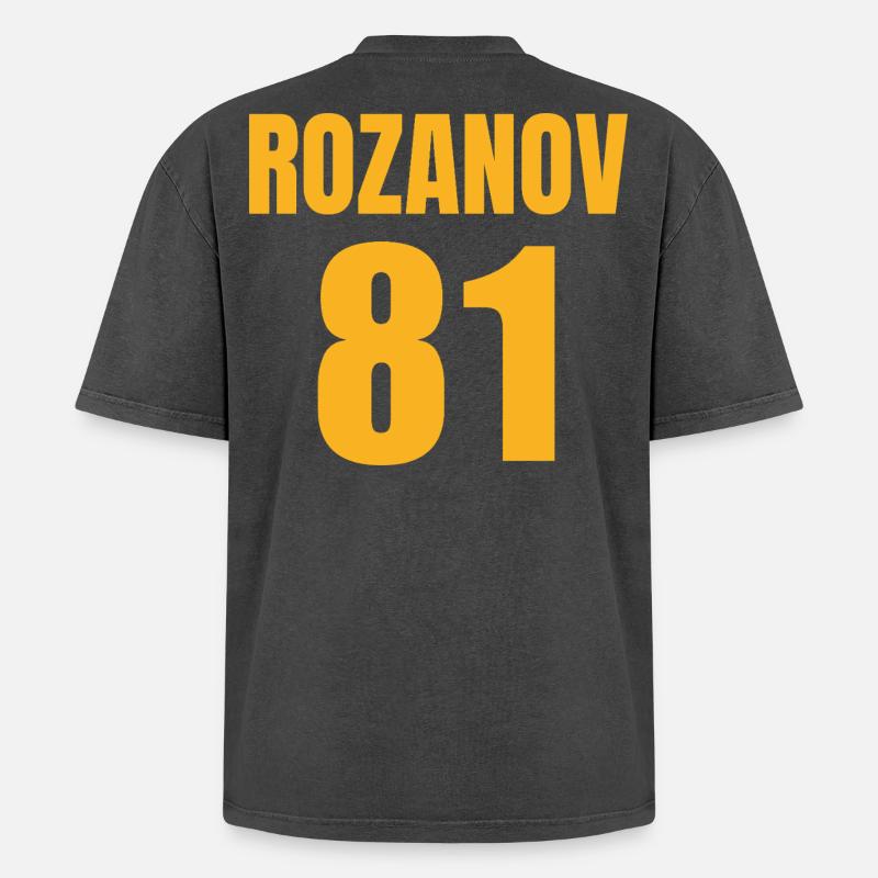 Rozanov - Oversized Unisex Premium Acid-Washed T-Shirt - acid washed black