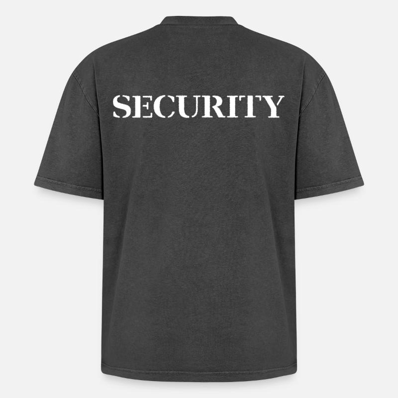 Security - T-shirt Premium unisexe oversize acid-washed - noir délavé acide