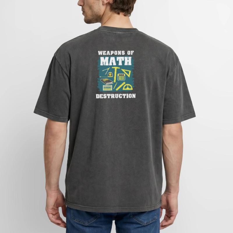 Math math gift Oversized Unisex Premium Acid-Washed T-Shirt