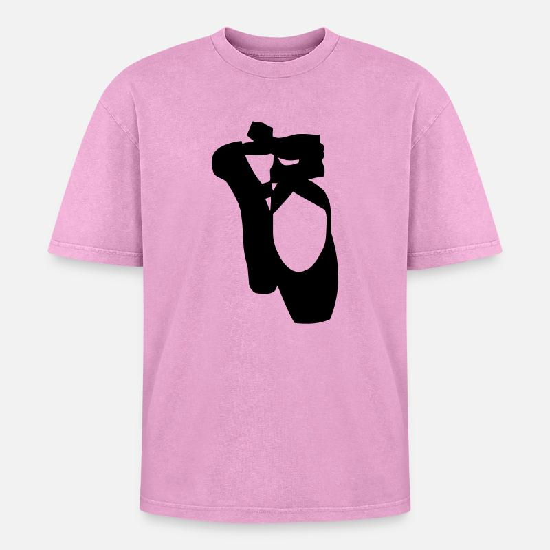 Chaussures de ballet - T-shirt Premium unisexe oversize acid-washed - rose délavé acide