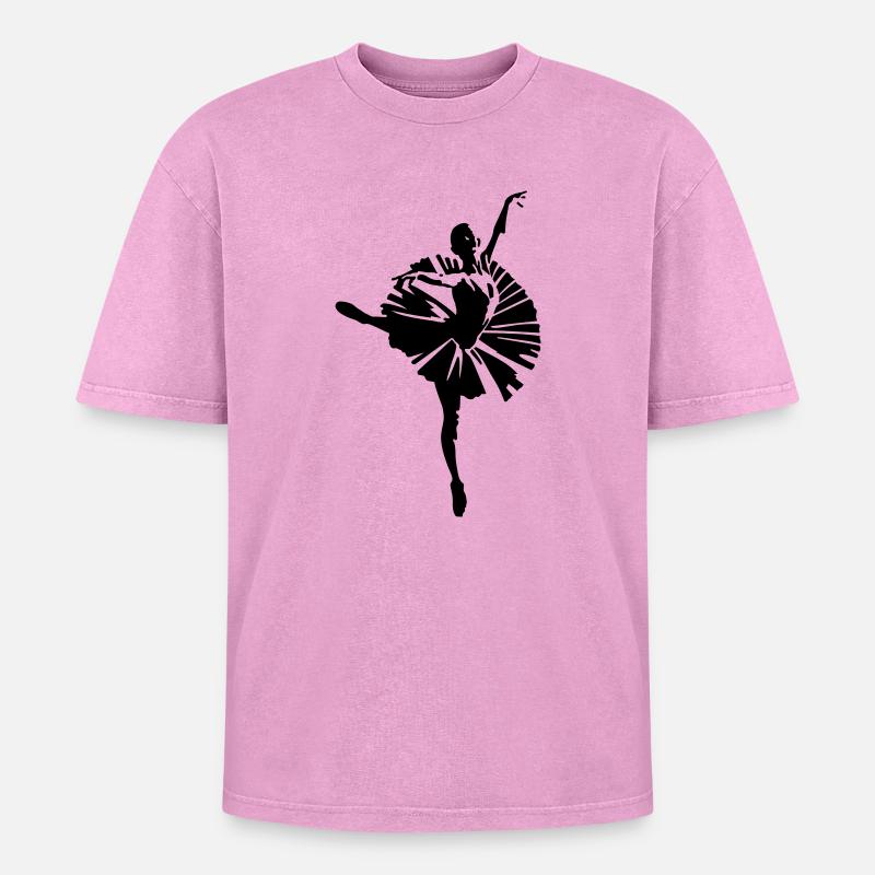 ballet - T-shirt Premium unisexe oversize acid-washed - rose délavé acide