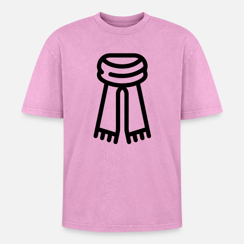écharpe - T-shirt Premium unisexe oversize acid-washed - rose délavé acide