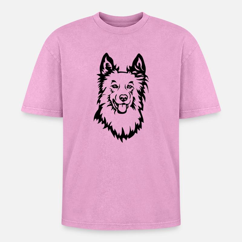 Harzer Fuchs Head - Oversized Unisex Premium Acid-Washed T-Shirt - acid washed pink