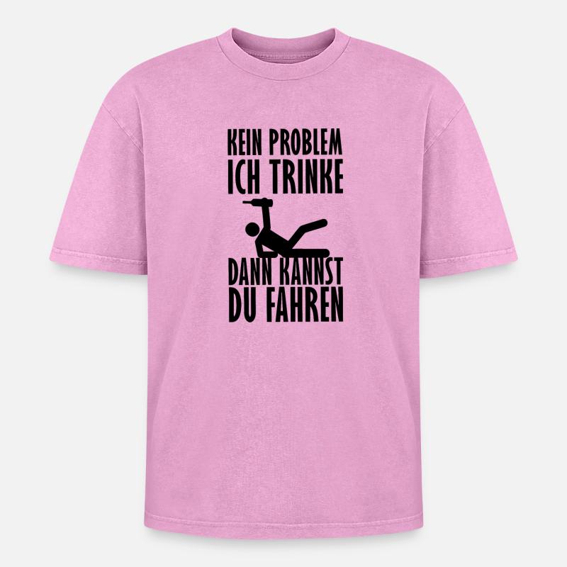Generous drinker - Oversized Unisex Premium Acid-Washed T-Shirt - acid washed pink