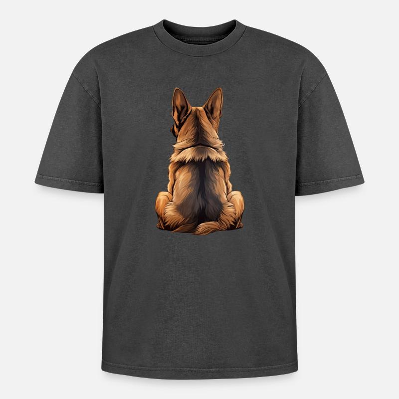 Deutscher Schäferhund - Oversized Unisex Premium Acid-Washed T-Shirt - undefined